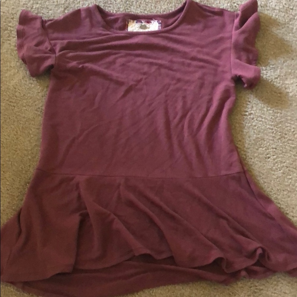 cupio burgundy shirt dress